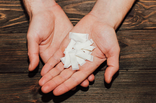 Nicotine Pouches in a persons hand